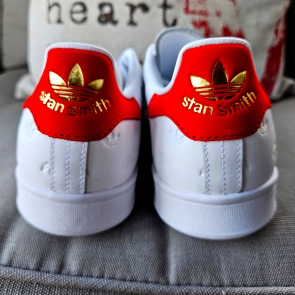 adidas Stan SmithAll Over Trefoil White Better Scarlet - Picture 3 of 7